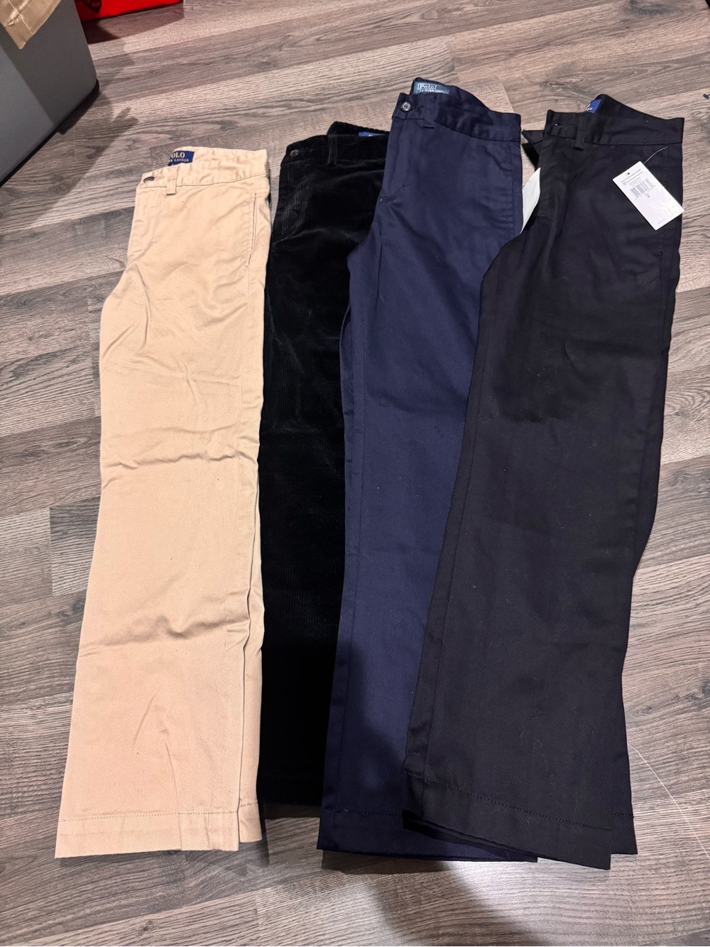 Polo by Ralph Lauren Kids Chino Pants in Tan, Black, Navy, and Dark Brown/Black